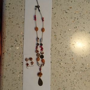 Necklace and earrings